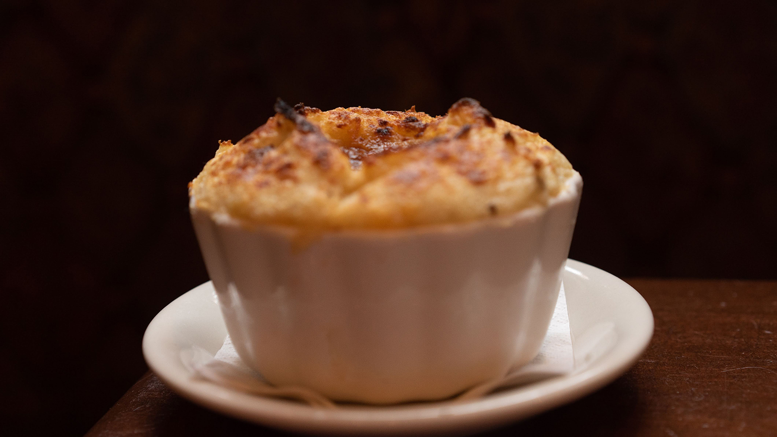A golden-topped individual shepherd's pie at The Plough and The Stars